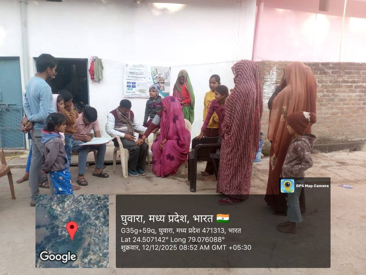 Devadiya Foundation outreach visit in Ghauara, Madhya Pradesh, December 2025